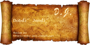 Dobó Jenő névjegykártya