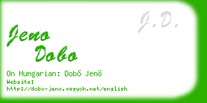 jeno dobo business card